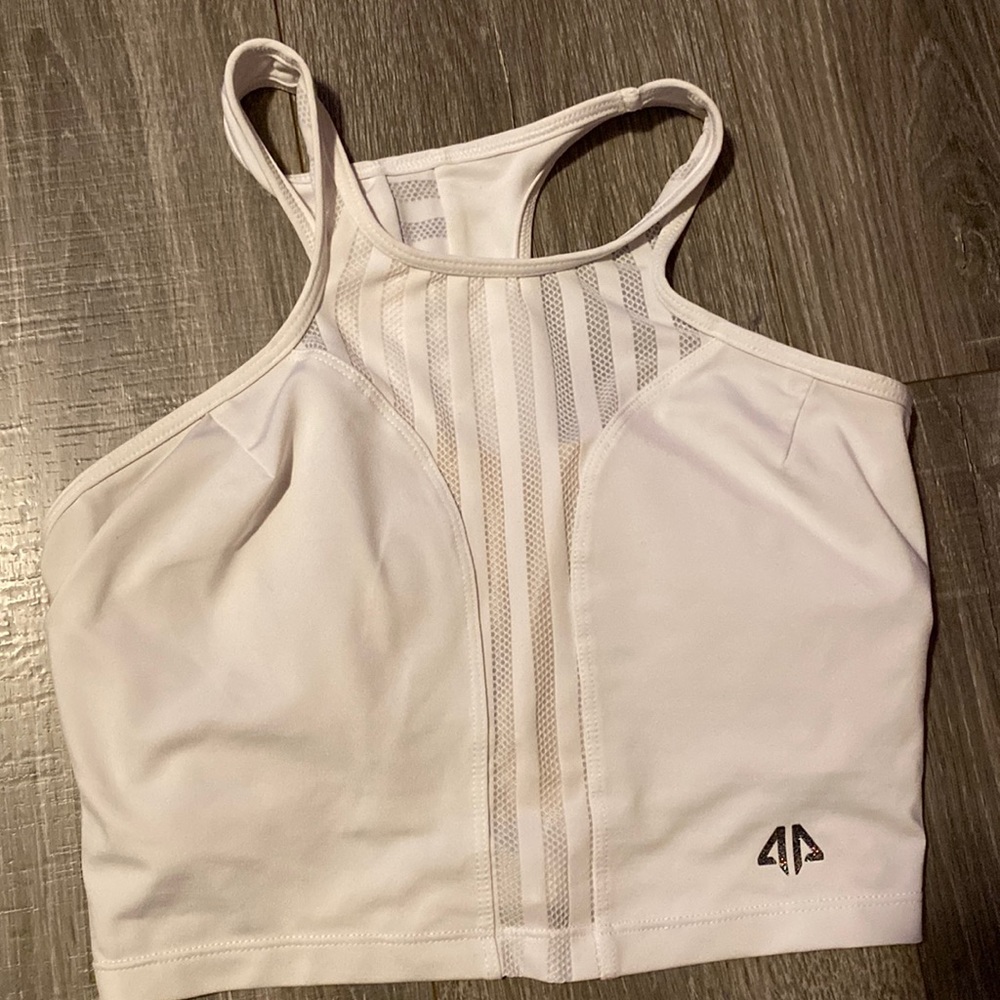 White alpha prime sports bra